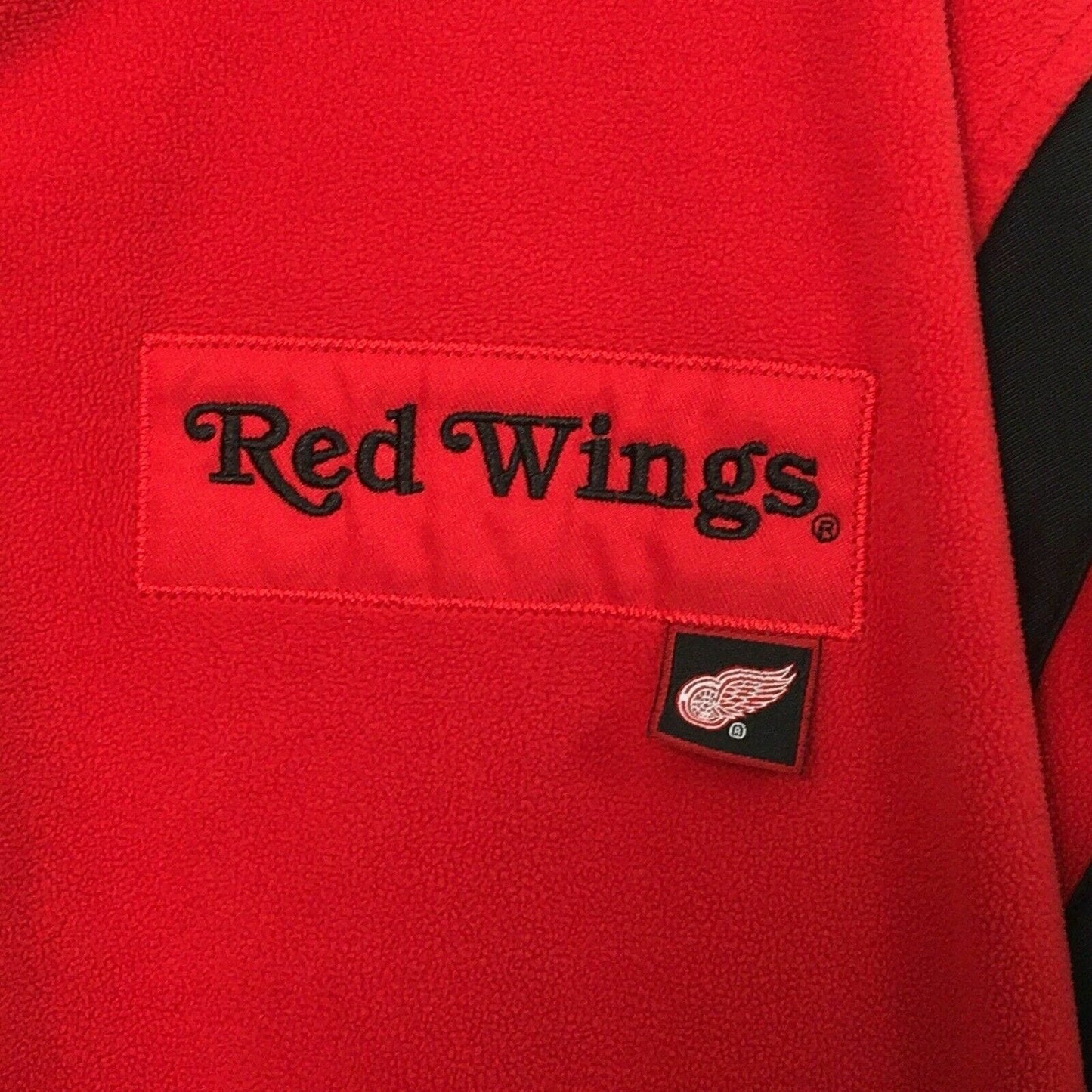 Vintage Lee Detroit Red Wings Pullover Sweatshirt - Size XL - Red Fleece 1/4 Zip