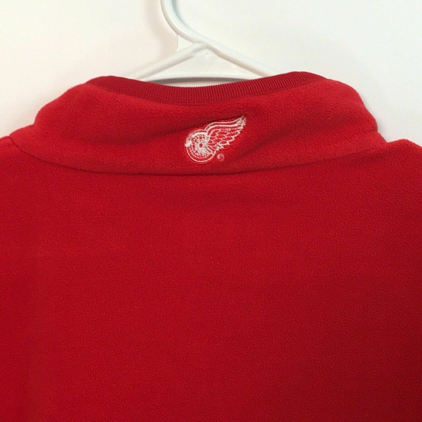 Vintage Lee Detroit Red Wings Pullover Sweatshirt - Size XL - Red Fleece 1/4 Zip