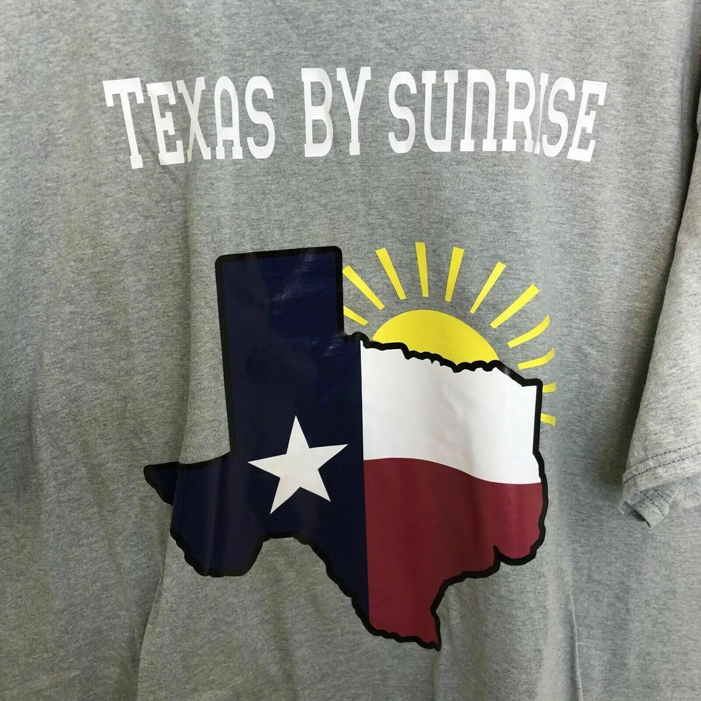 Hanes Men's Gray 'Texas By Sunrise' ComfortSoft T-Shirt - Short Sleeve - Size 3XL
