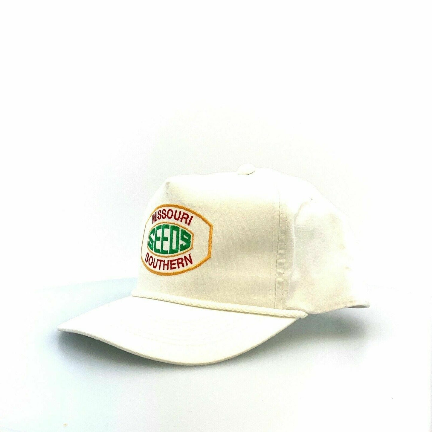 Vintage YoungAn Missouri Southern Seed 5 Panel Rope SnapBack Hat, White - Adjustable