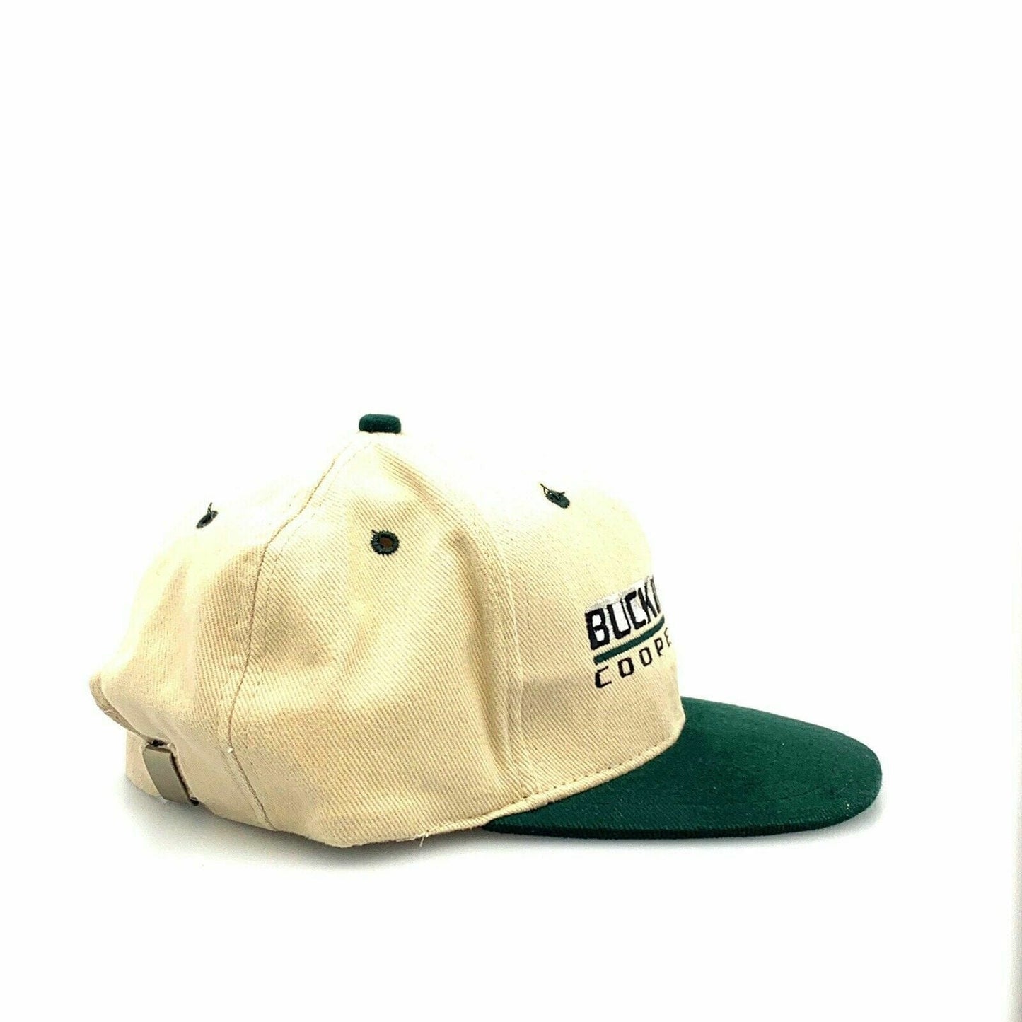 Otto Cap BUCKINGHAM COOPERATIVE Dad Baseball Hat, Ivory / Green - OSFA