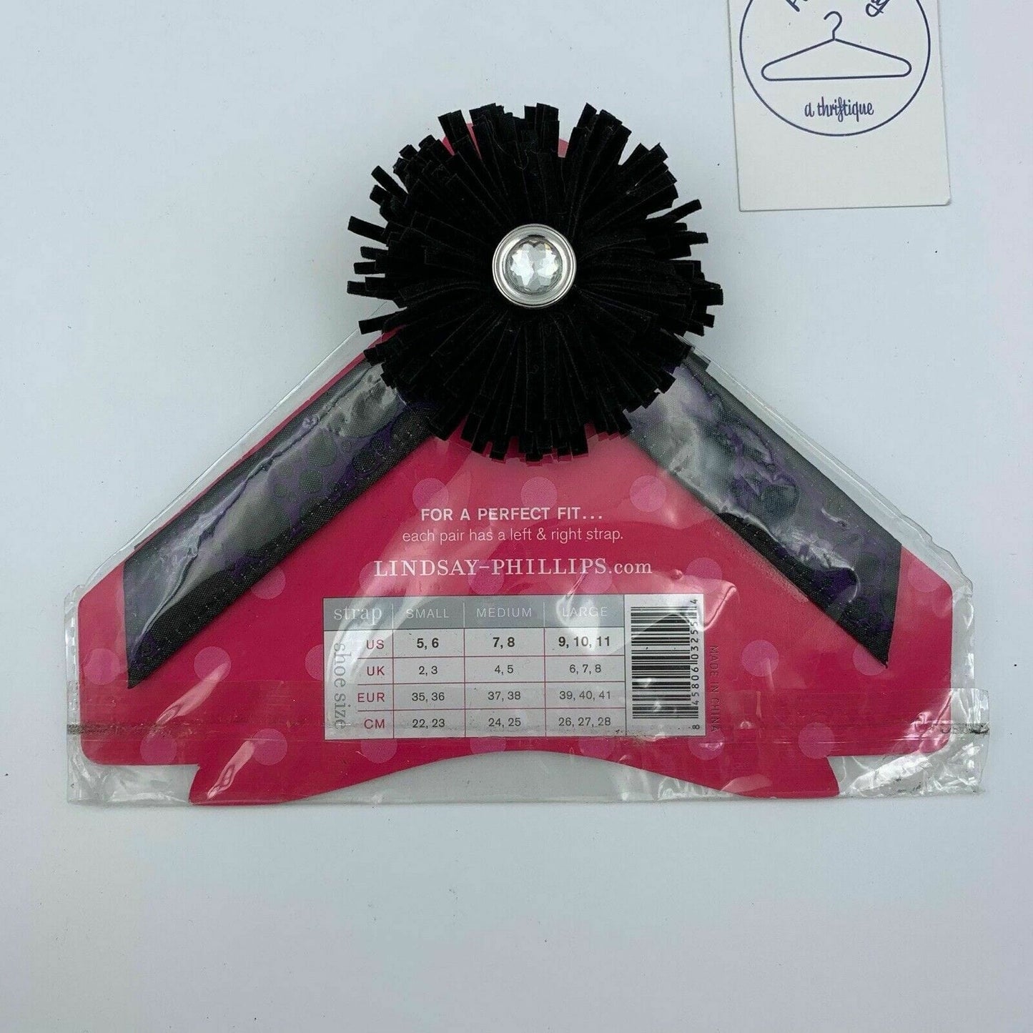 Lindsay Phillips Switchflops | 'Oliver' Tassled Flip-Flop Straps | Color: Black/Purple | Size: S | NEW