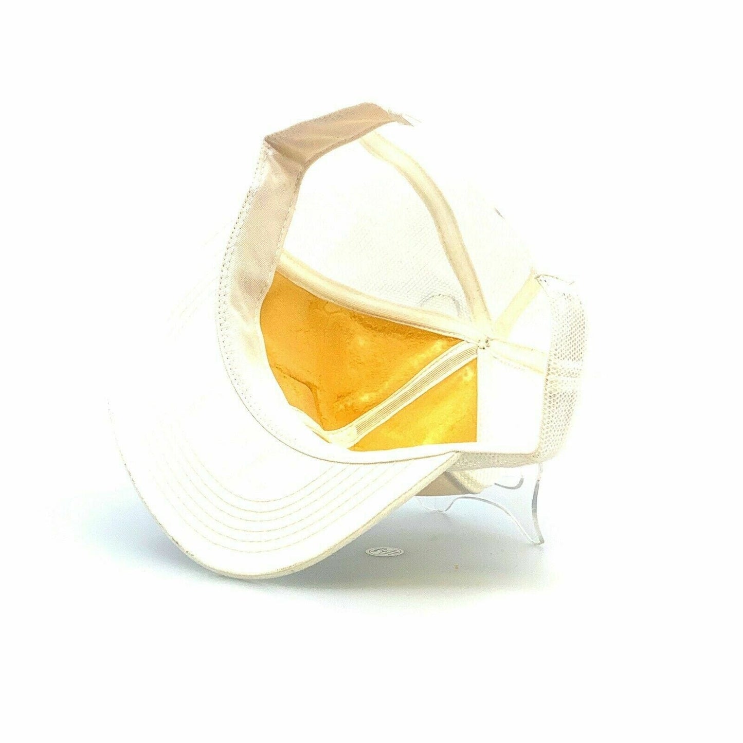 VTG HILL SEED Patch Mesh SnapBack Trucker Hat, White - Adjustable - parsimonyshoppes