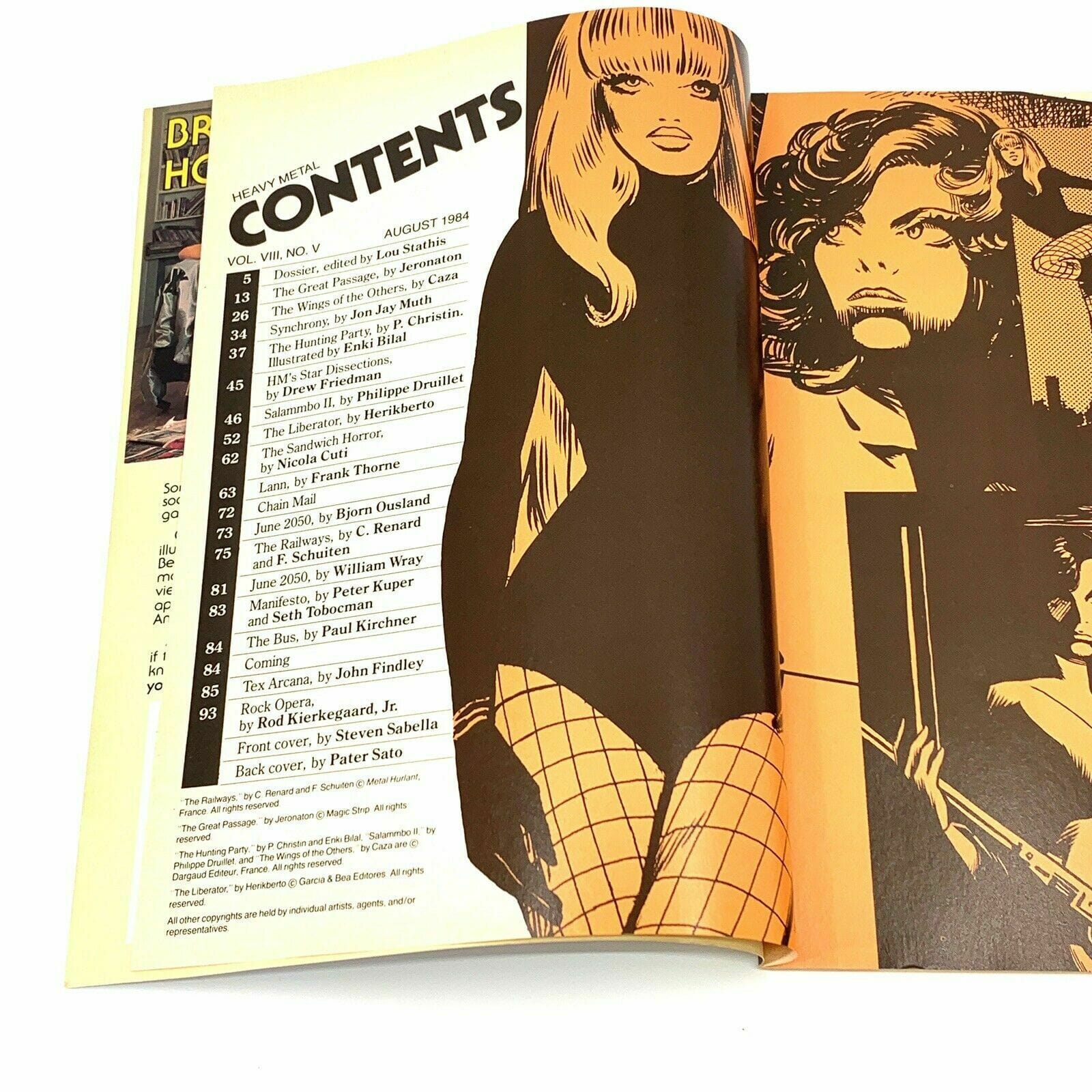 HEAVY METAL - Adult Illustrative Fantasy Magazine - August 1984 - parsimonyshoppes
