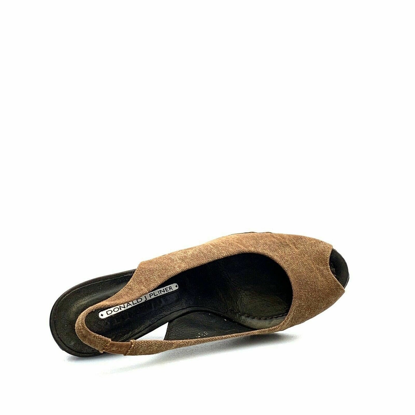 Donald Pliner Womens Shoes SIZE 8.5M Brown Canvas Mings S1 32514 Wedge Heels - parsimonyshoppes
