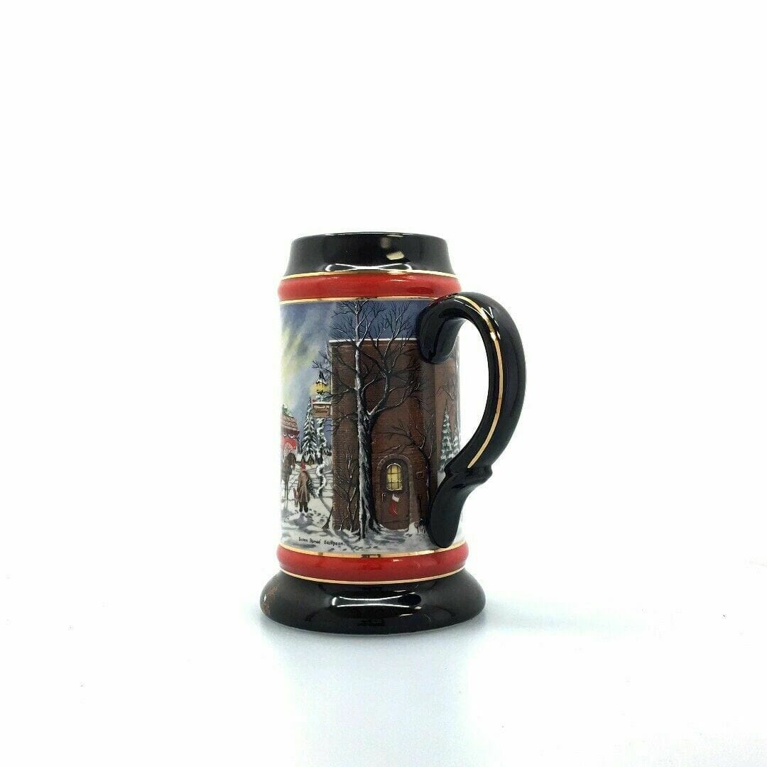 Budweiser Holiday 1992 Collector’s Series Beer Stein "A Perfect Christmas" - parsimonyshoppes