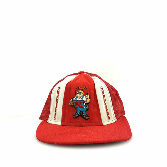 VTG AJD Lucky Stripes NEBRASKA CORNHUSKERS Herbie Snapback Trucker Hat - parsimonyshoppes