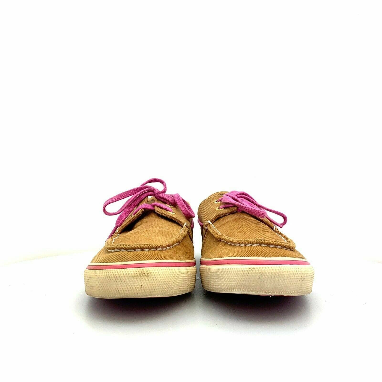 Women's Sperry Top-Sider Corduroy Boat Shoes, Brown / Pink - Size 10M - parsimonyshoppes