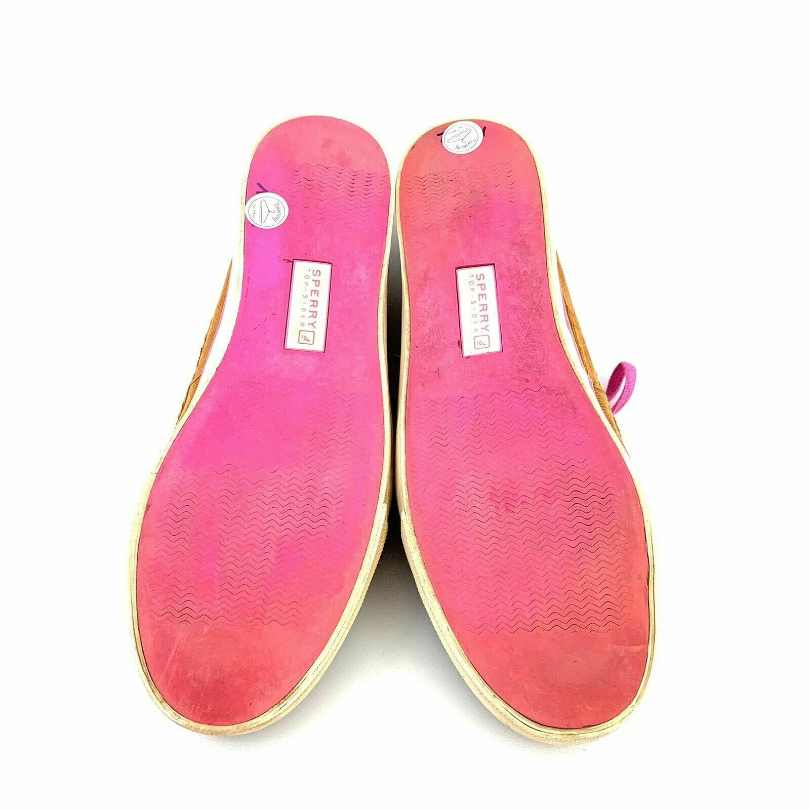 Women's Sperry Top-Sider Corduroy Boat Shoes, Brown / Pink - Size 10M - parsimonyshoppes