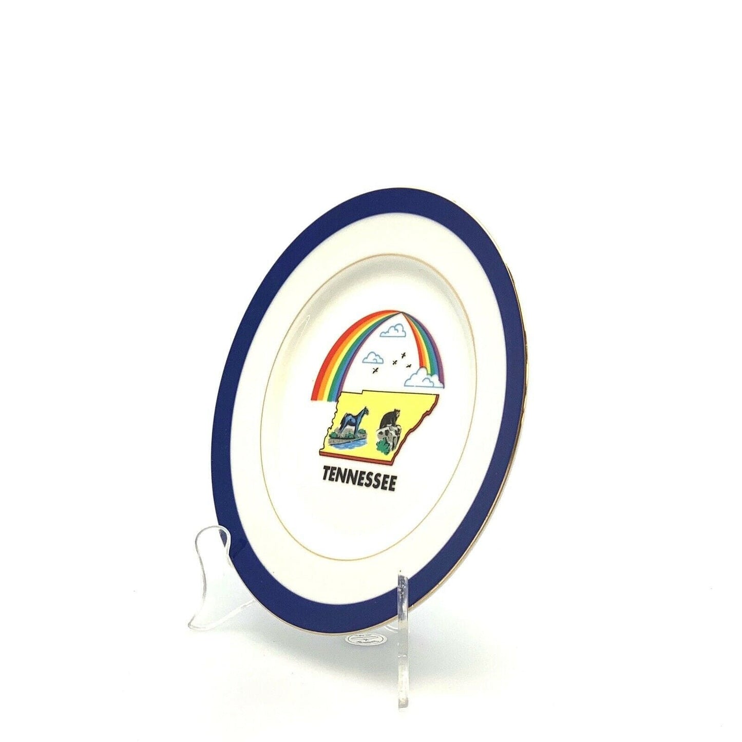 State Of Tennessee Souvenir Collectible Plate, White - 8” - parsimonyshoppes
