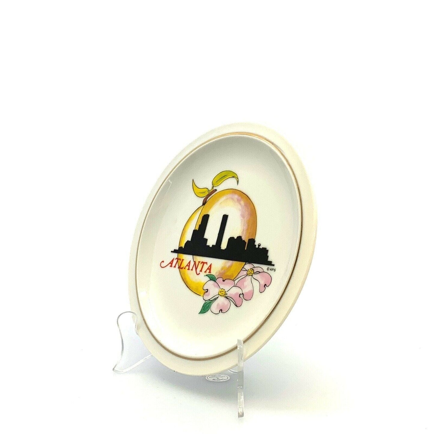 City Of Atlanta Georgia Souvenir Collectible Plate, White - 8” - parsimonyshoppes
