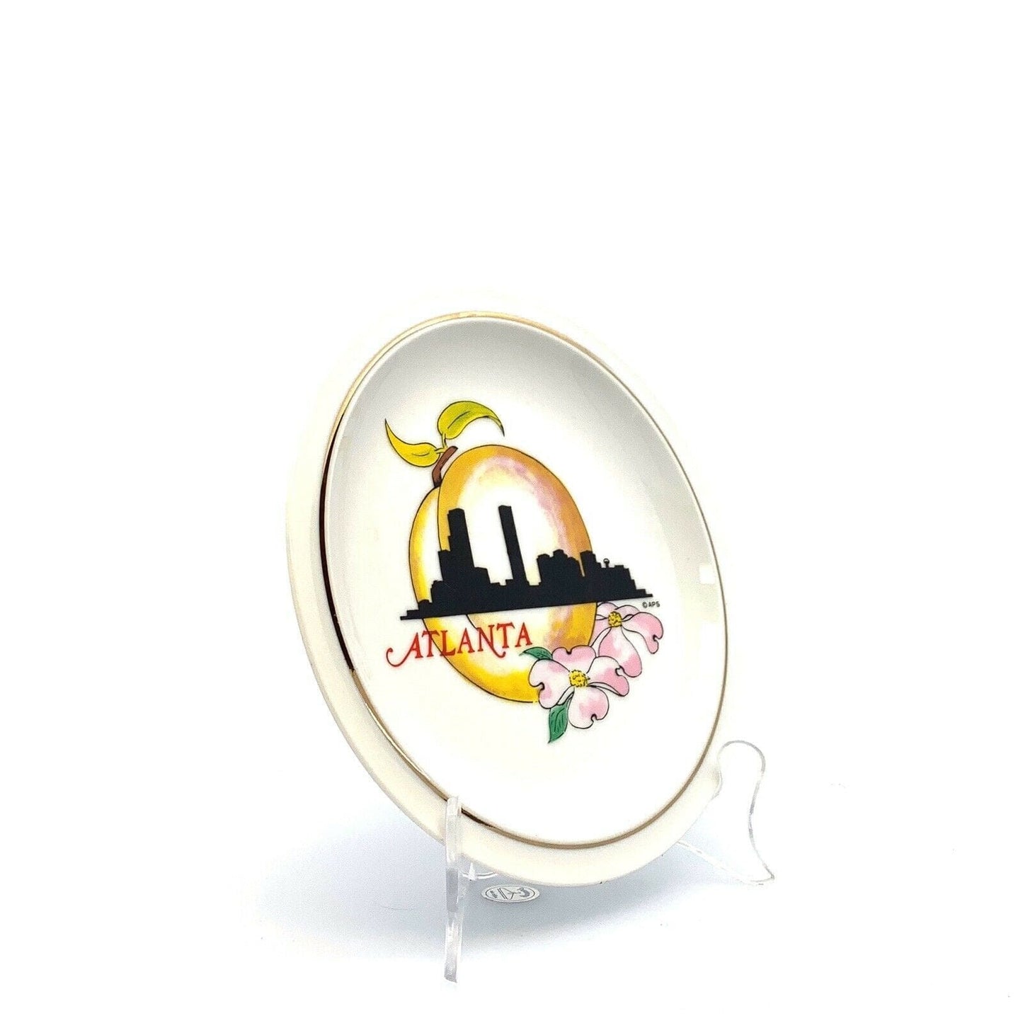 City Of Atlanta Georgia Souvenir Collectible Plate, White - 8” - parsimonyshoppes