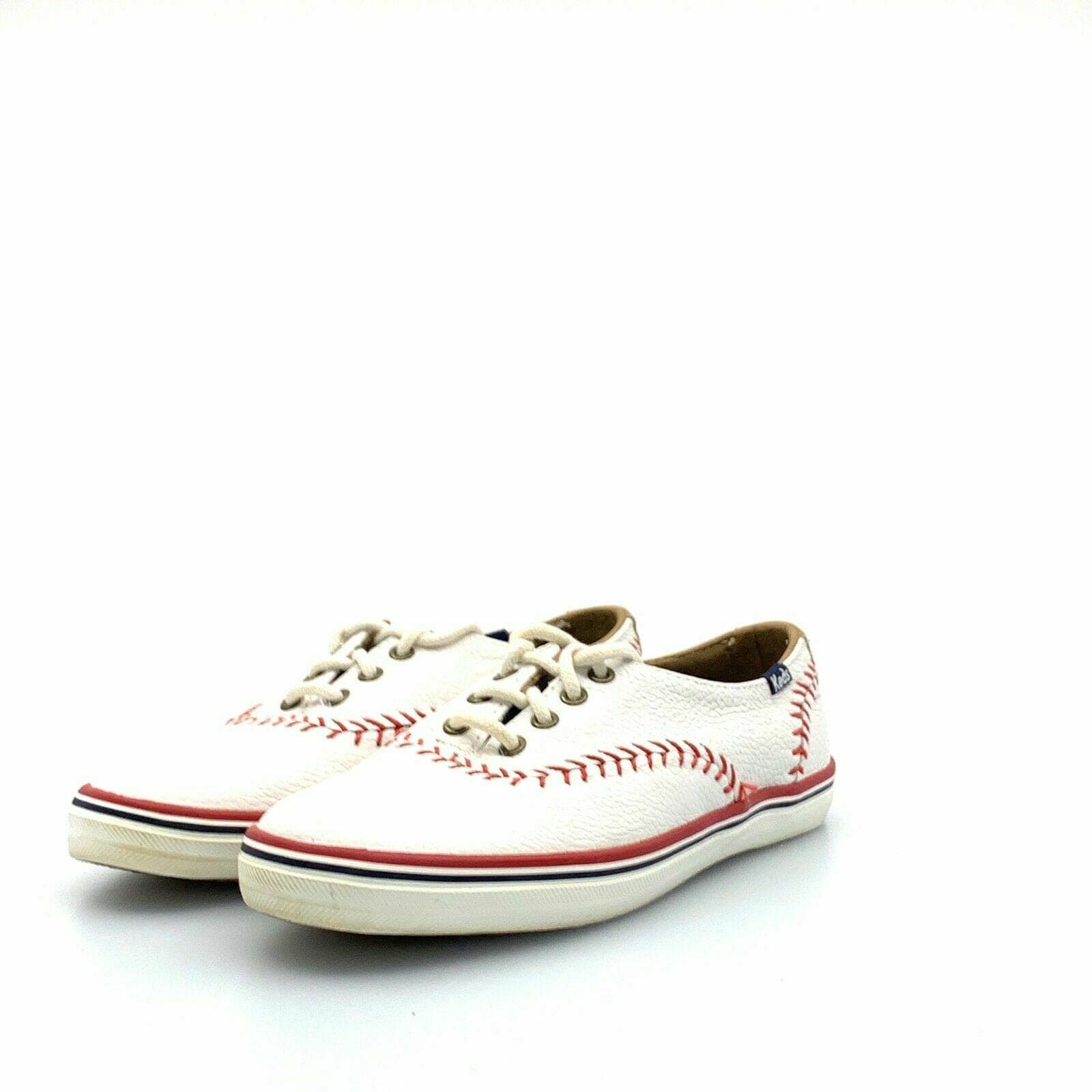 Keds Womens Leather Lace Up Baseball Sneakers, White - Size 4 WH54430 ⚾️ - parsimonyshoppes