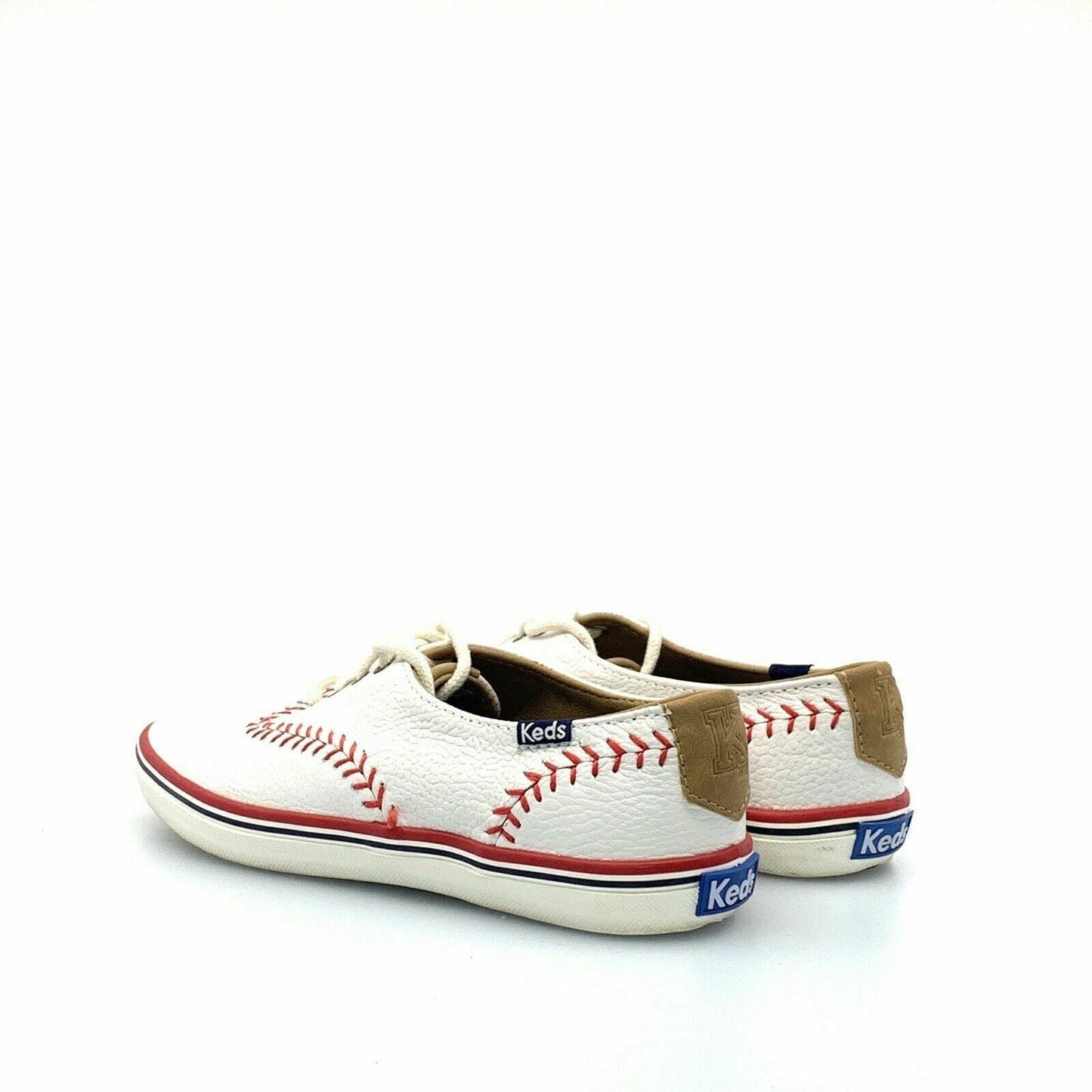 Keds Womens Leather Lace Up Baseball Sneakers, White - Size 4 WH54430 ⚾️ - parsimonyshoppes