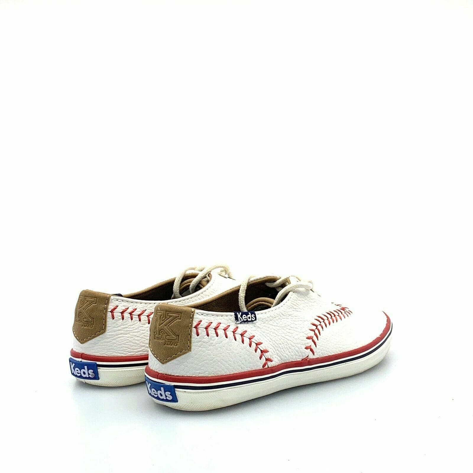Keds Womens Leather Lace Up Baseball Sneakers, White - Size 4 WH54430 ⚾️ - parsimonyshoppes