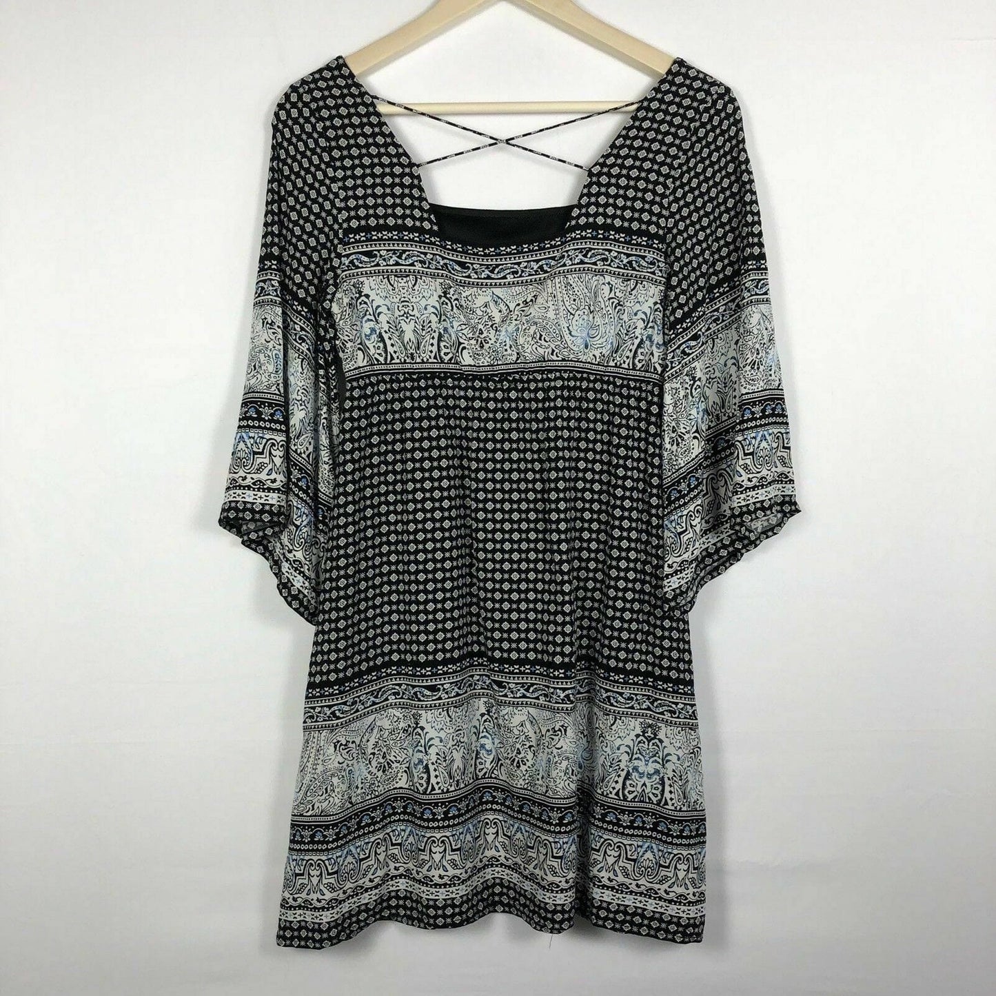 Blu Pepper Juniors Dress Size S Bohemian Floral Paisley Lined EUC