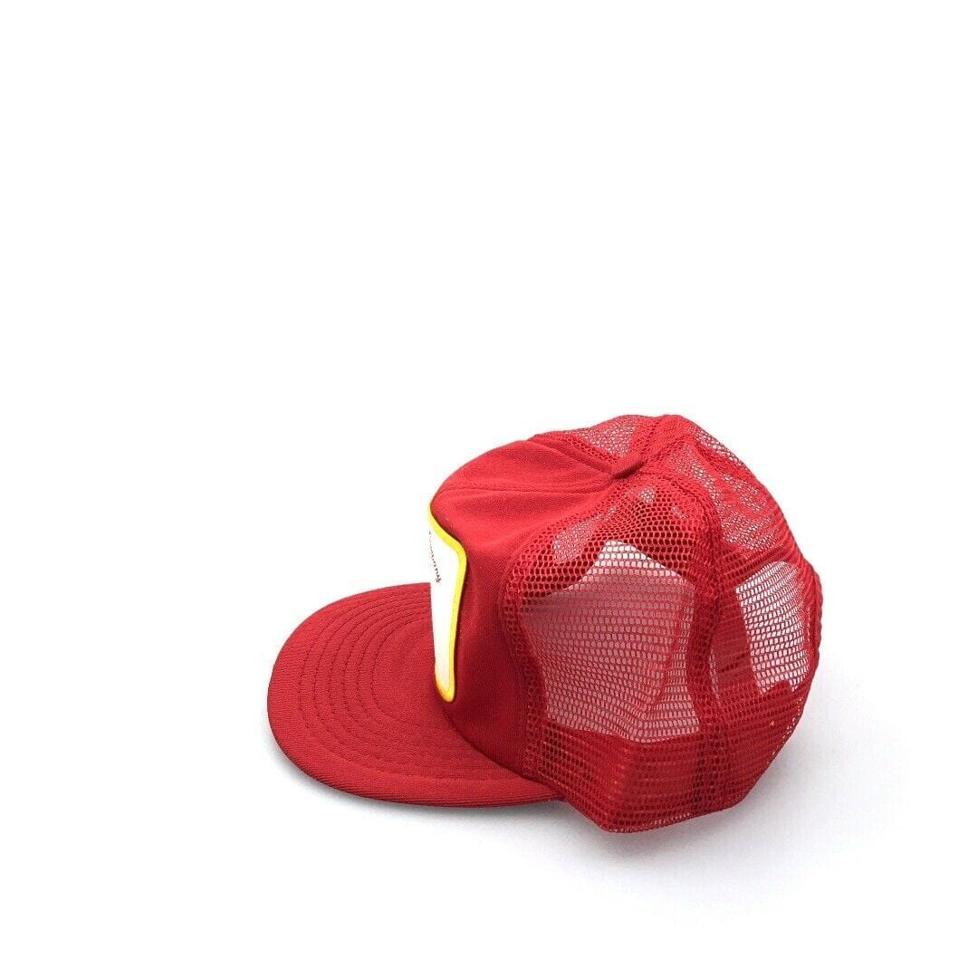 Vintage K-Products Red Mesh Trucker Hat Campbell Soup Tecumseh NE Patch OSFA