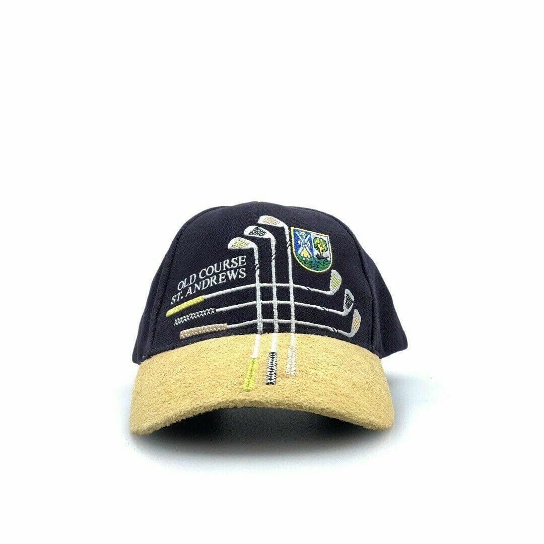 Nostalgic Heritage Of Scotland Vintage Old Course St. Andrews Embroidered  Hat - Blue/Beige - Adjustable