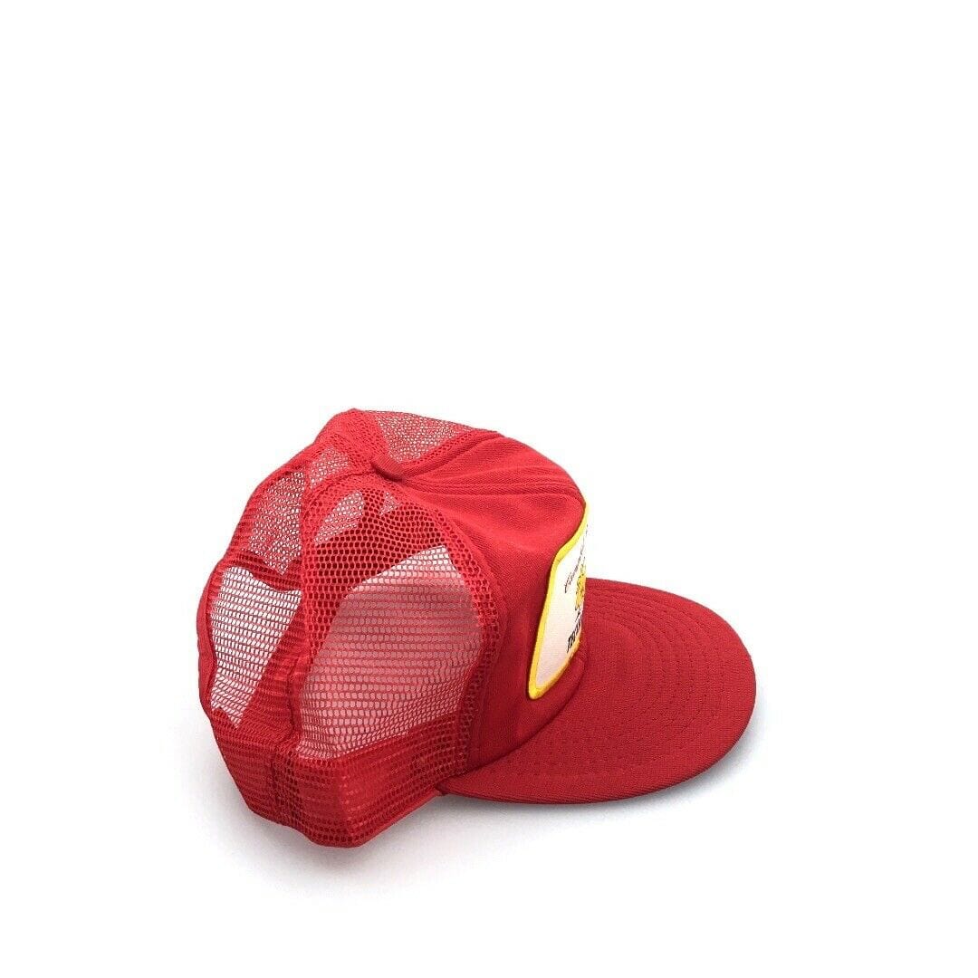 Vintage K-Products Red Mesh Trucker Hat Campbell Soup Tecumseh NE Patch OSFA