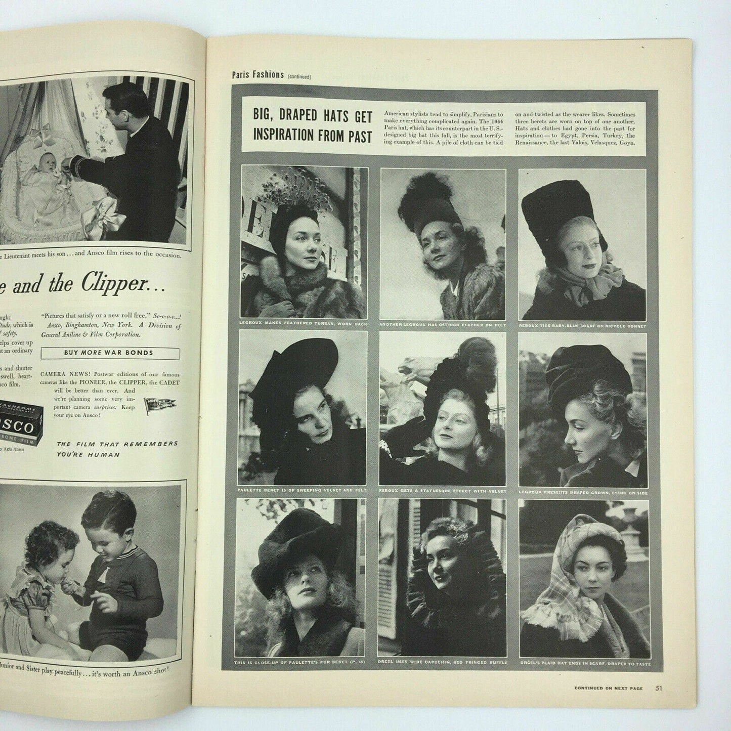 Rare & Classic Thanksgiving Issue Vintage Life Magazine - November 20, 1944