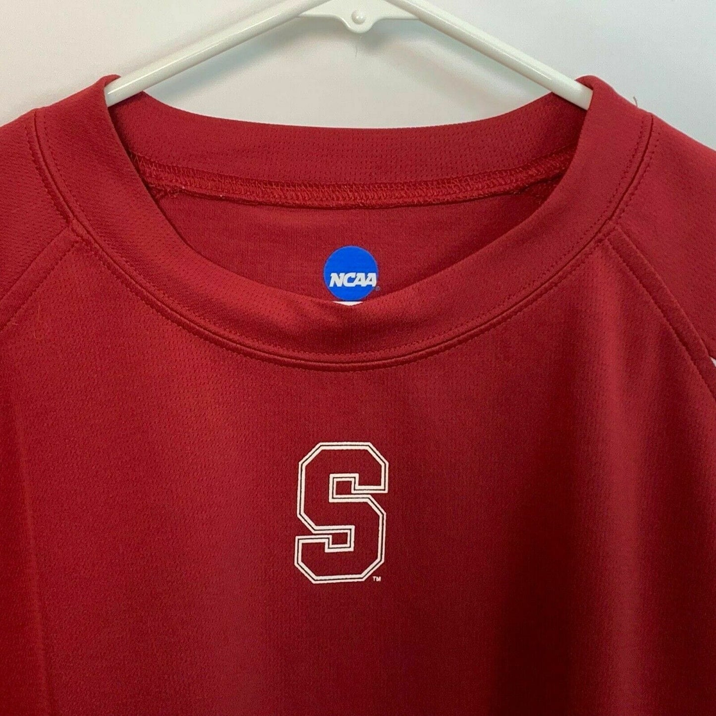 NCAA Stanford Cardinal Performance T-Shirt - Red/White - Size XL - Lightweight Polyester - Pre-Owned