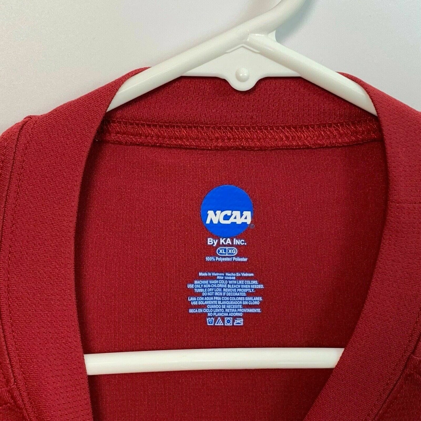 NCAA Stanford Cardinal Performance T-Shirt - Red/White - Size XL - Lightweight Polyester - Pre-Owned
