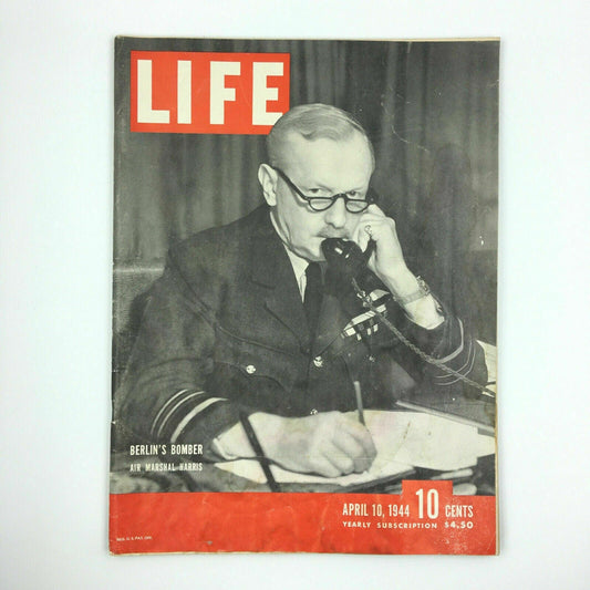 Intriguing Berlins Bomber Air Marshal Harris Vintage Life Magazine April 10, 1944