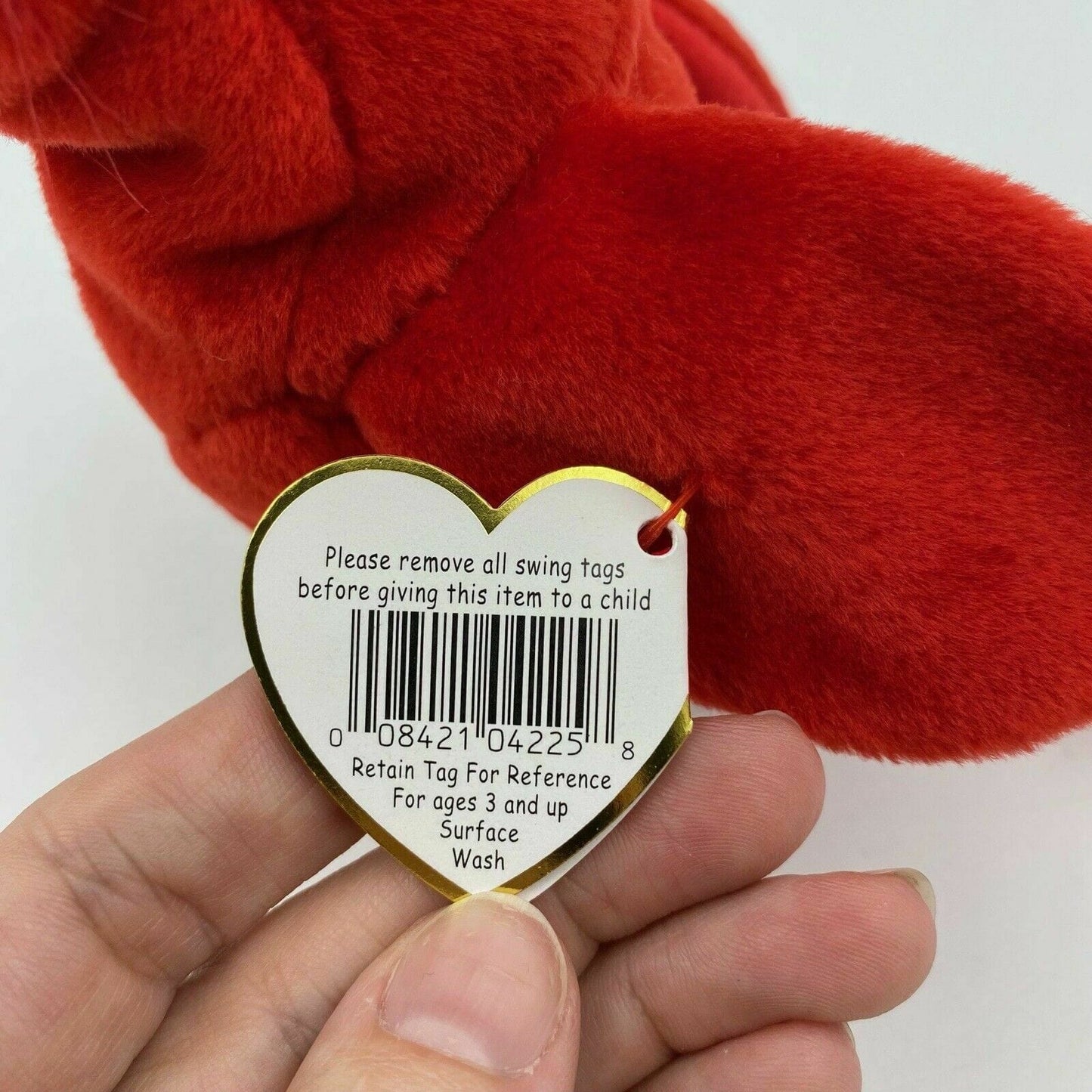 Ty Original Beanie Babies Mac The Cardinal Plush Toy 1998 Excellent Cond. Vintage