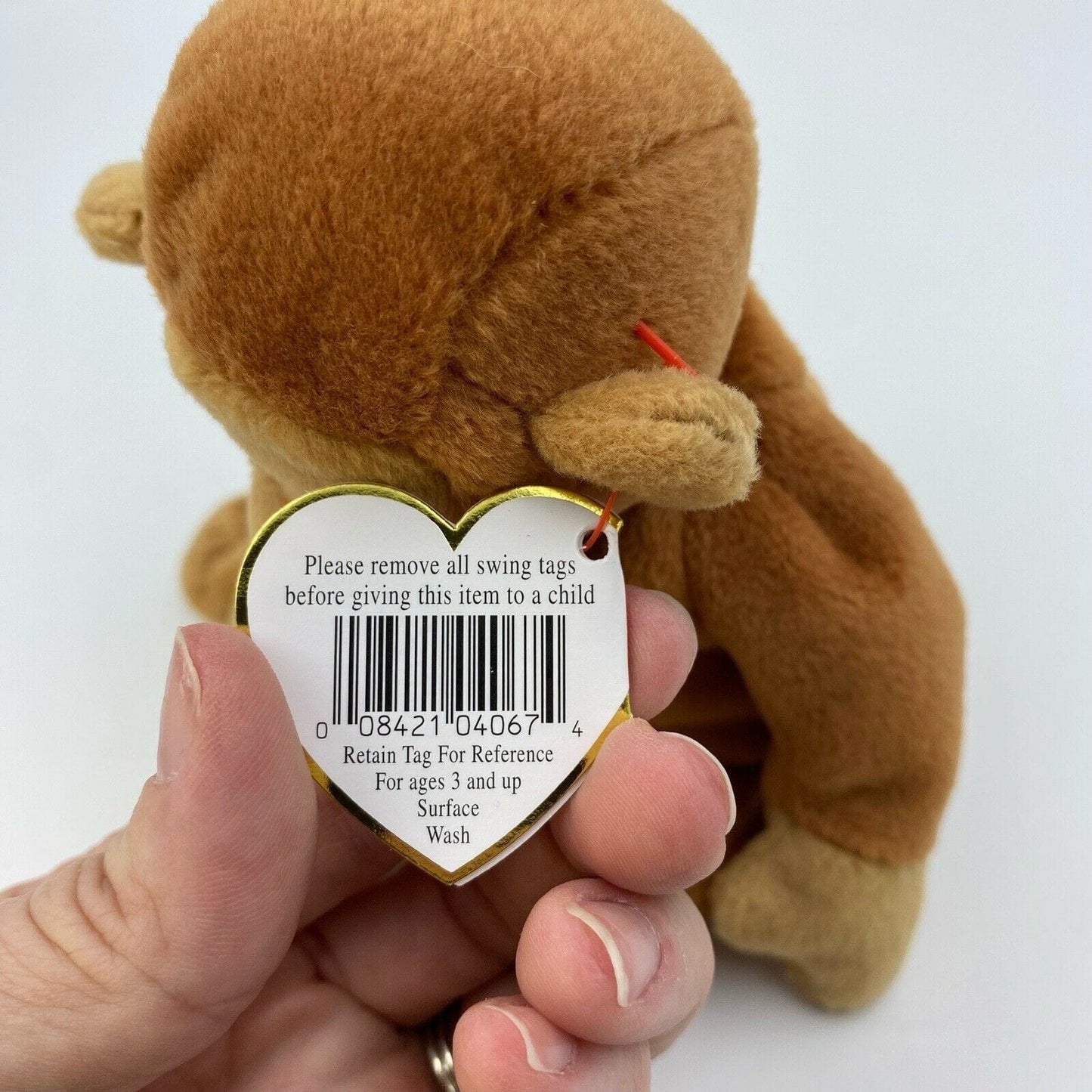 Ty Original Beanie Babies Bongo Monkey Plush Toy Excellent Cond. 1995