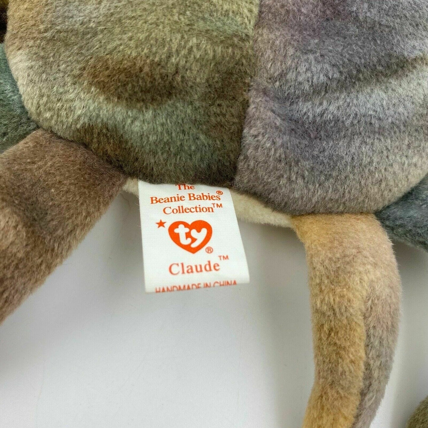 Ty Original Beanie Babies Claude The Crab Plush Toy - Excellent Cond. - Vintage