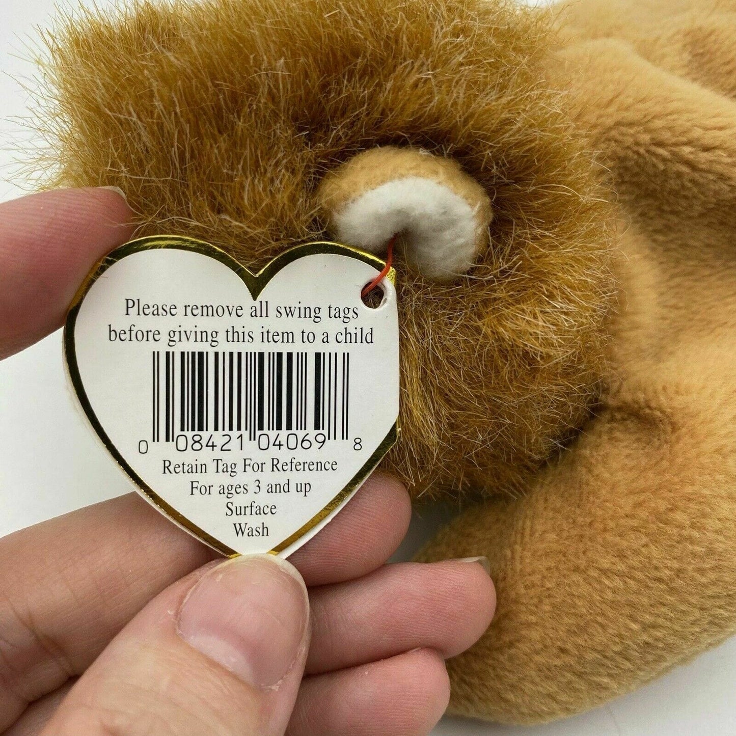Ty Original Beanie Babies Roary The Lion Plush Toy Excellent Cond. 1996