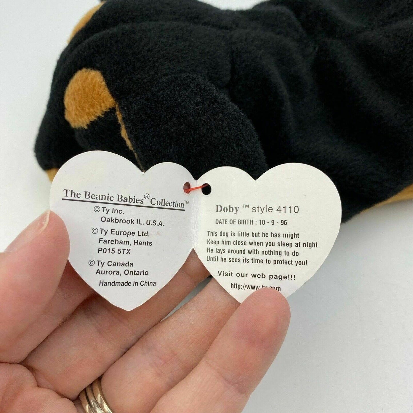 Ty Original Beanie Babies Doby Dog Plush Toy Excellent Cond. Vintage