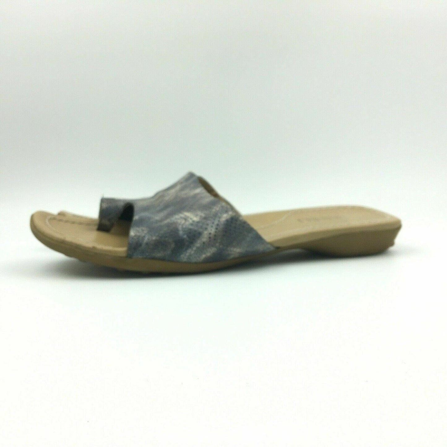 Trendy VANELi Womens Snakeskin Slide Sandals - Gray, Size 12