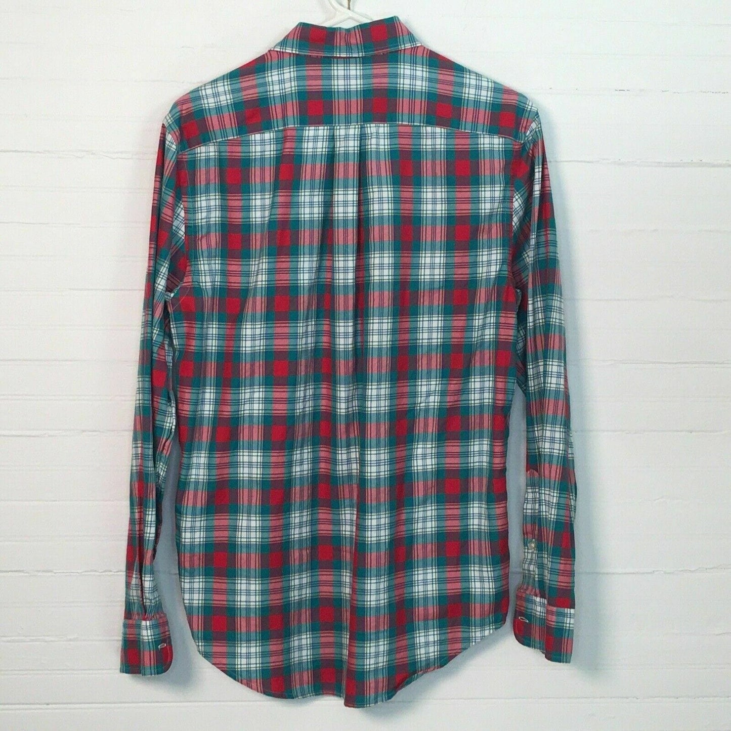 Vineyard Vines Mens Tucker Button Down Shirt, Green Red Plaid - Size XS