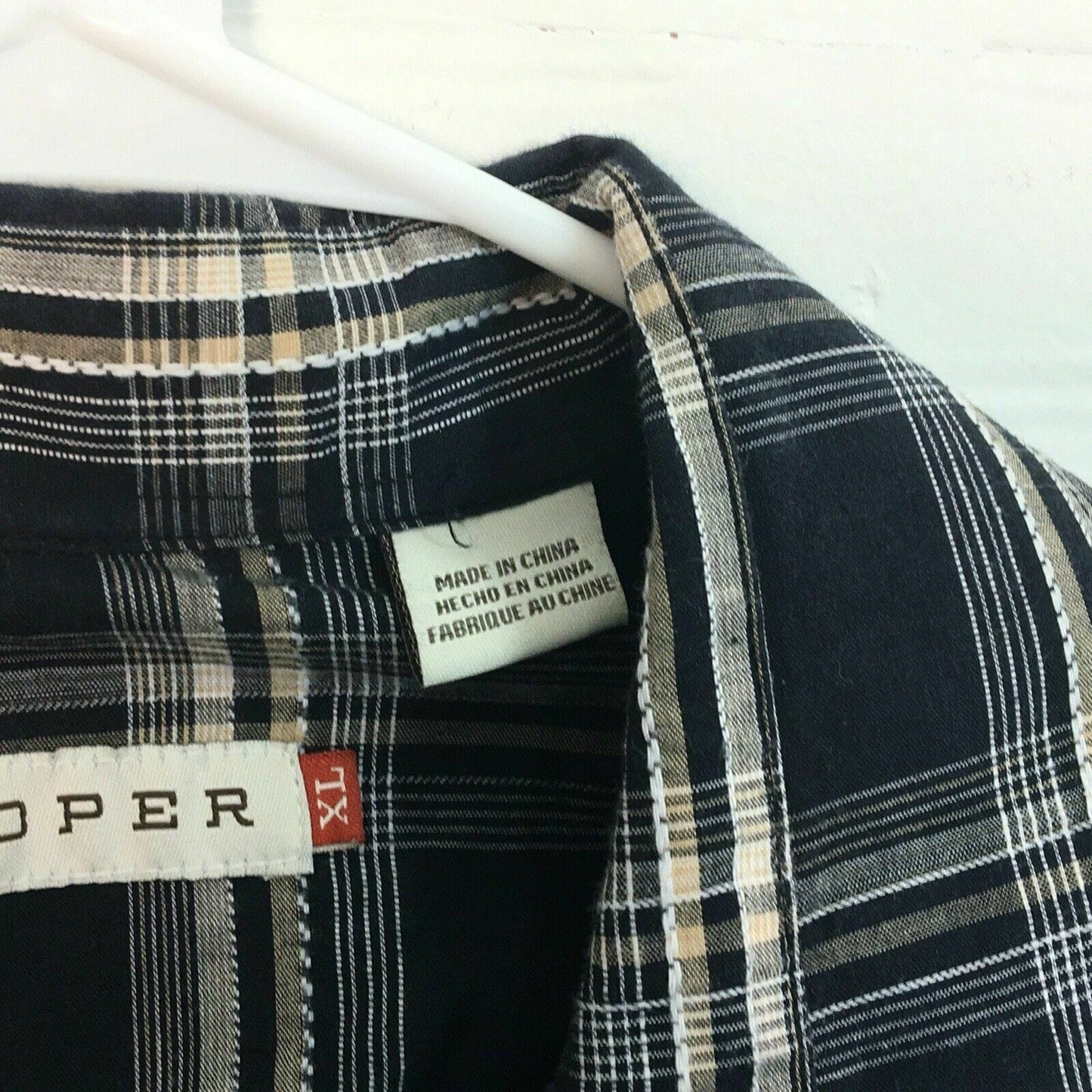 Roper Men's Black/Brown Plaid Snap-Up Long Sleeve Western Shirt - Size XL