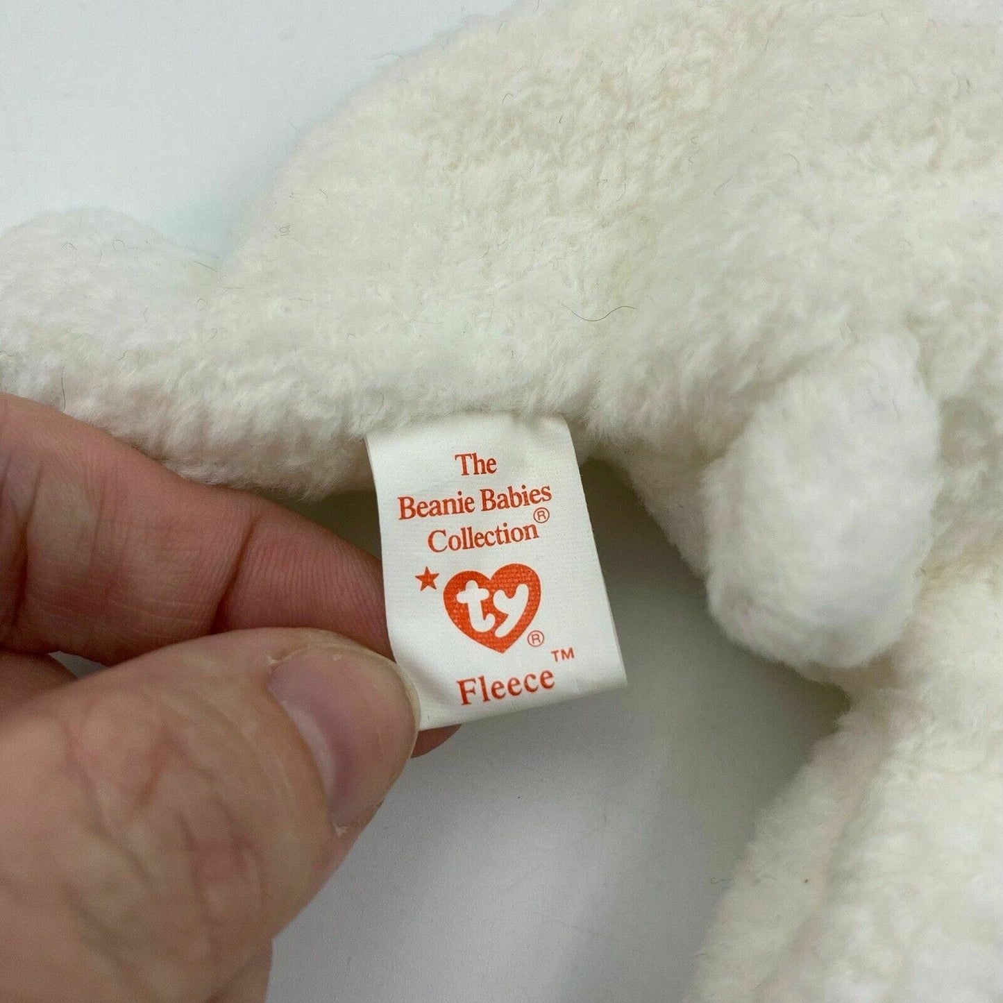 Ty Original Beanie Babies Fleece The Sheep Plush Toy 1996 Excellent Cond.
