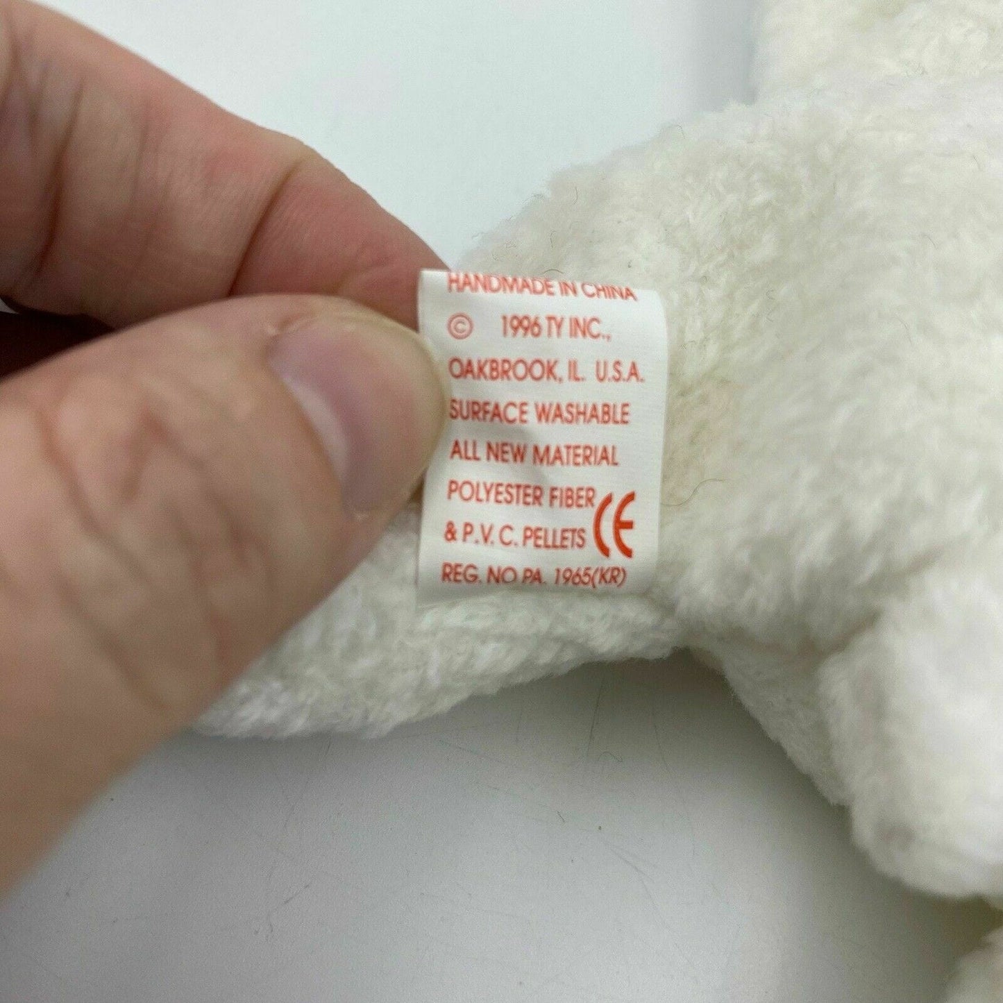 Ty Original Beanie Babies Fleece The Sheep Plush Toy 1996 Excellent Cond.