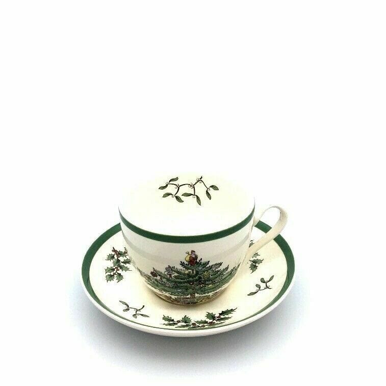 Christmas Tree Teacup and Saucer