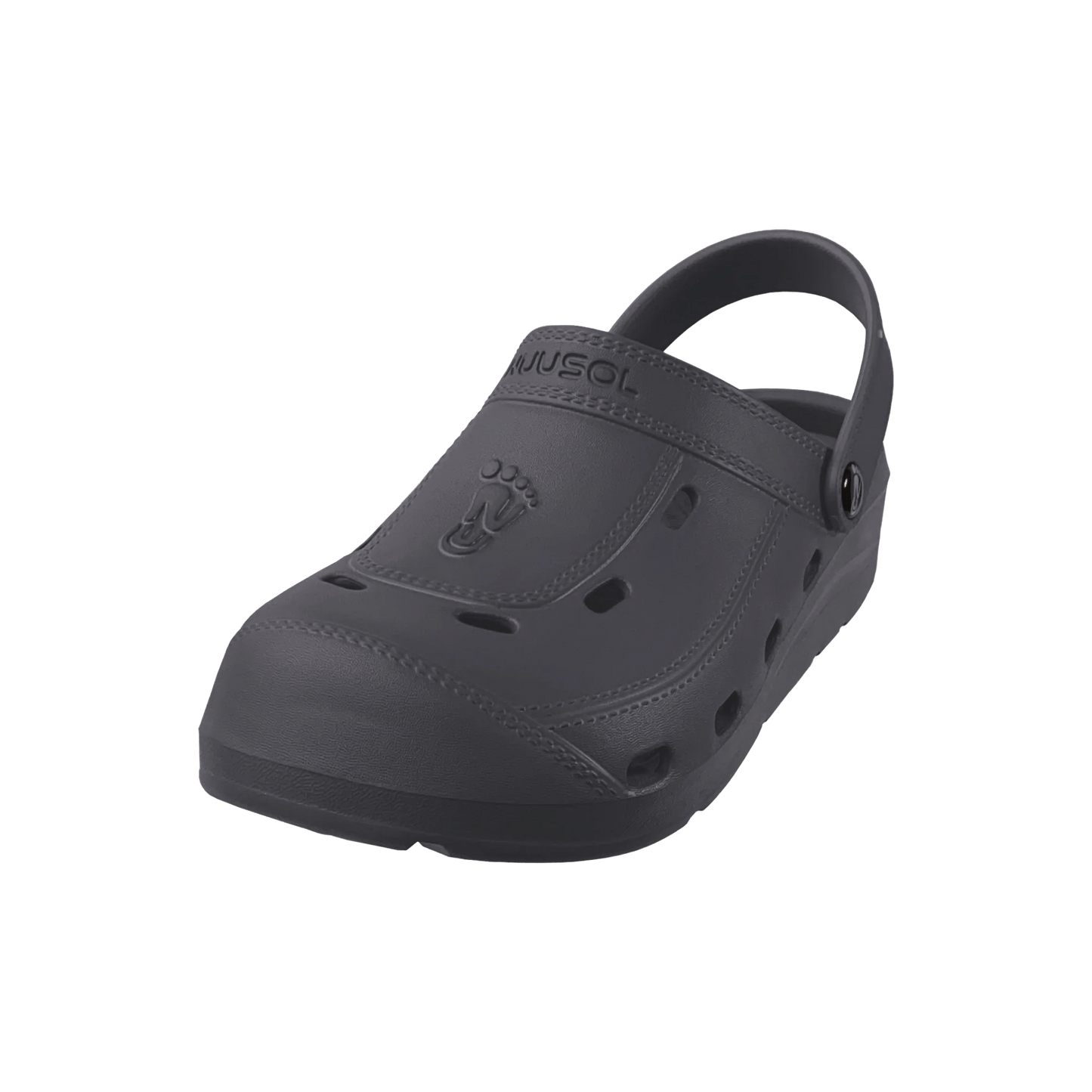 Nuu Sol Size W9/M8 Black Rubber McCall Clogs Shoes | NWT