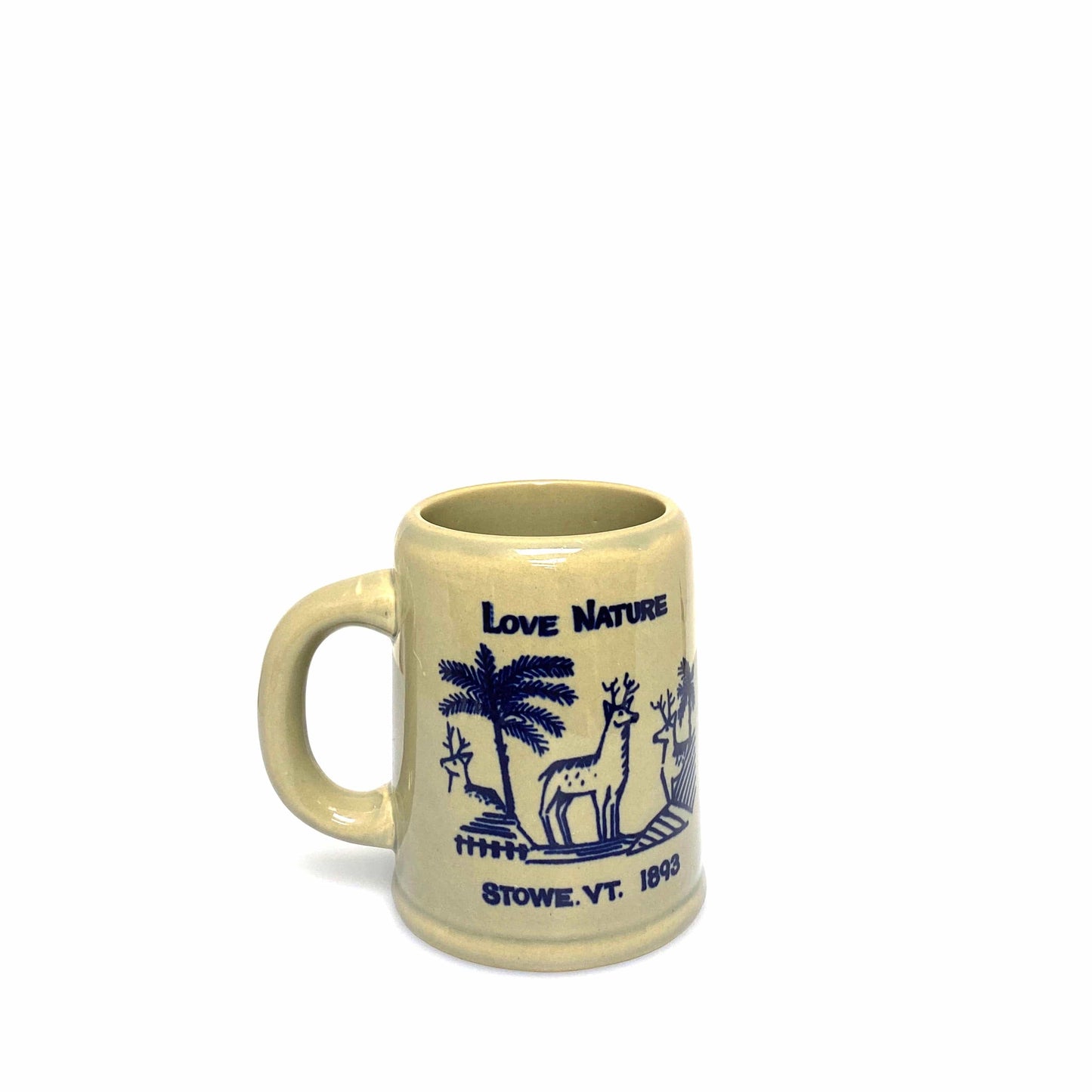 Stowe, VT 1893 “Love Nature” Travel Souvenir Ceramic Coffee Cup Mug