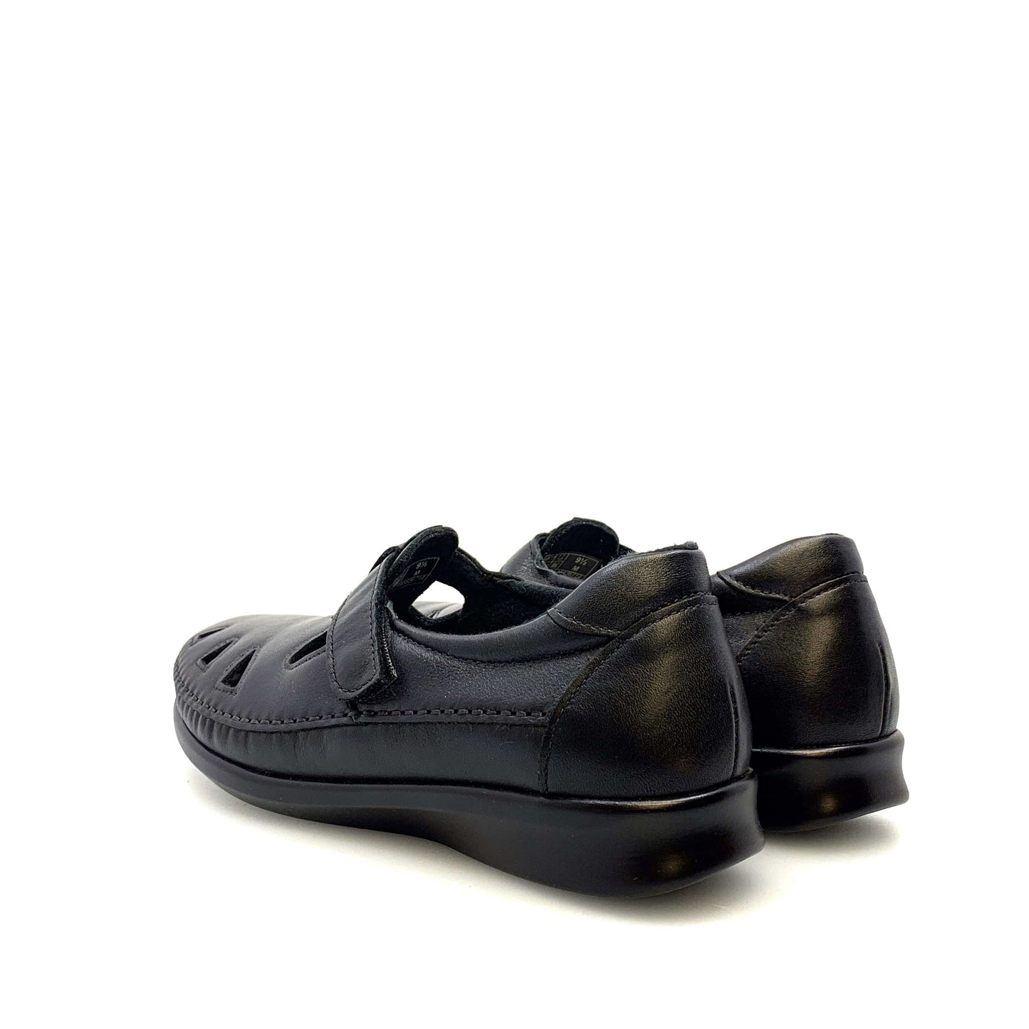 SAS Womens Size 9.5M Black Roamer Moc Leather Shoes Tripad Comfort Walking