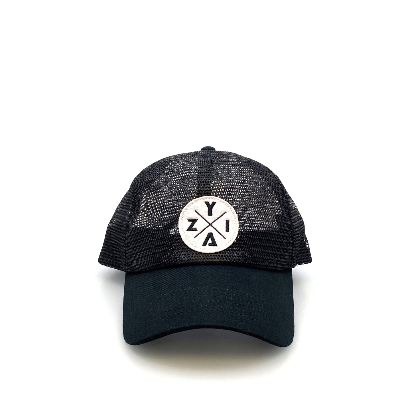 ZYIA Womens Black Adjustable Snapback Baseball Cap Hat Logo
