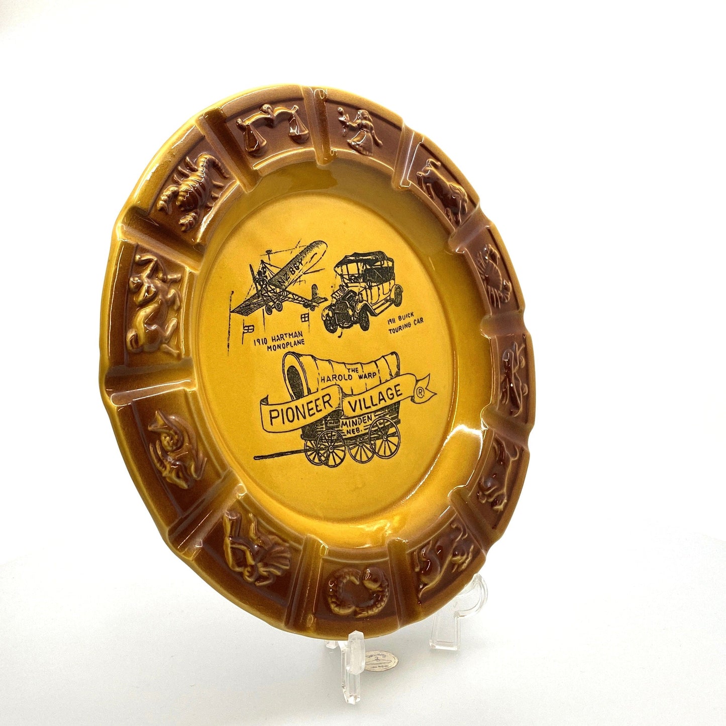 Pioneer Village Minden, NE Collectible Decorative Plate 11” Map Points of Interest