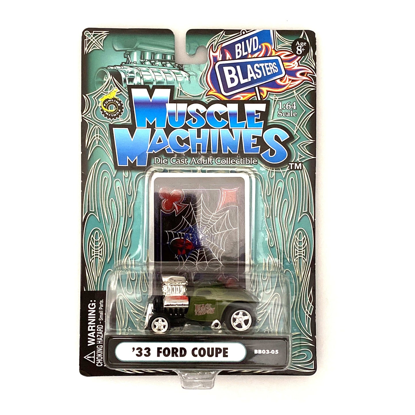 Muscle Machines '33 Ford Coupe – Vibrant Green Diecast Collectible for Car Enthusiasts – 1:64 Scale Model