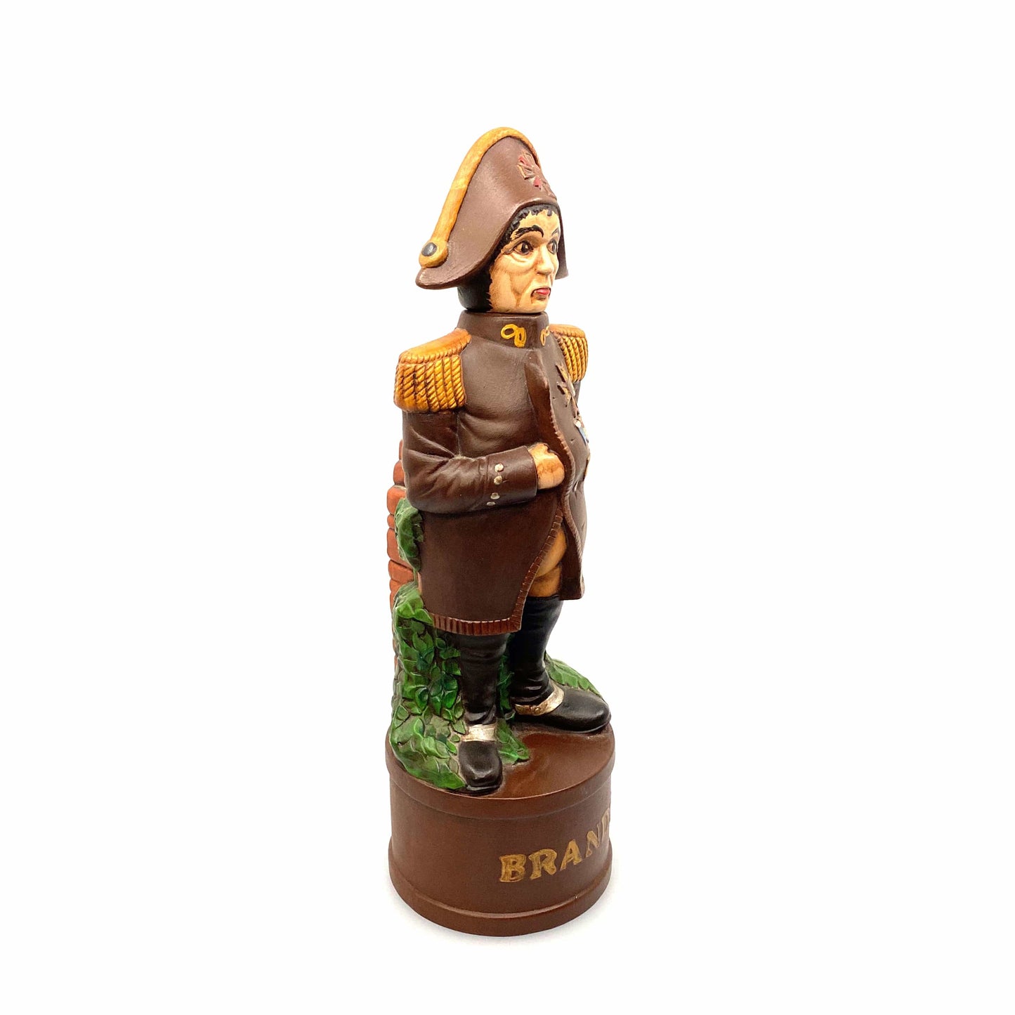 Vintage Napoleon Bonaparte Ceramic Brandy Decanter 12”