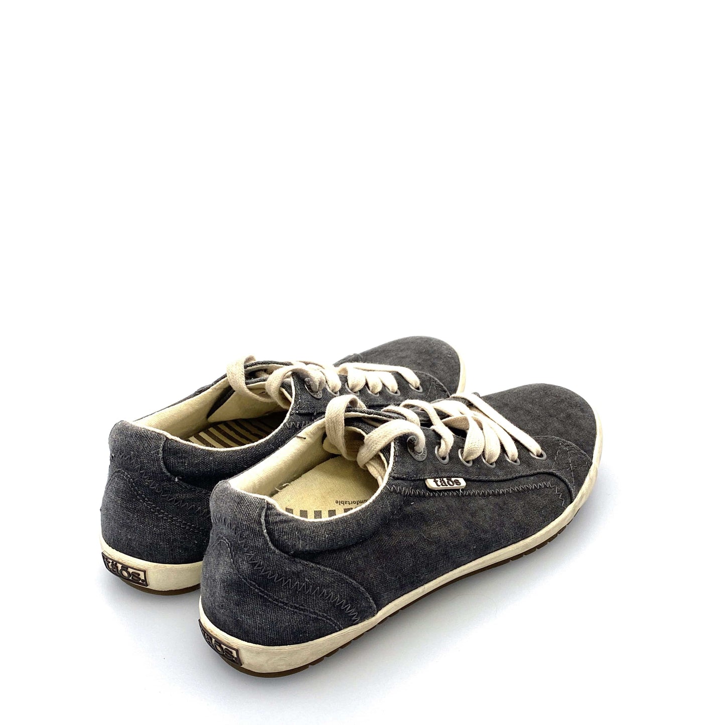Taos Womens ‘Star’ Size 8 Gray Wash Canvas Comfort Walking Shoes Sneakers
