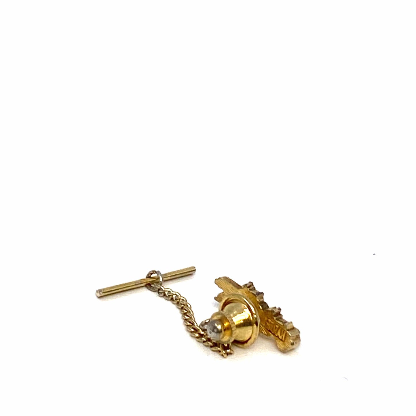 Vintage Fire Engine Tie Tack Pin with Chain by Sarah Coventry