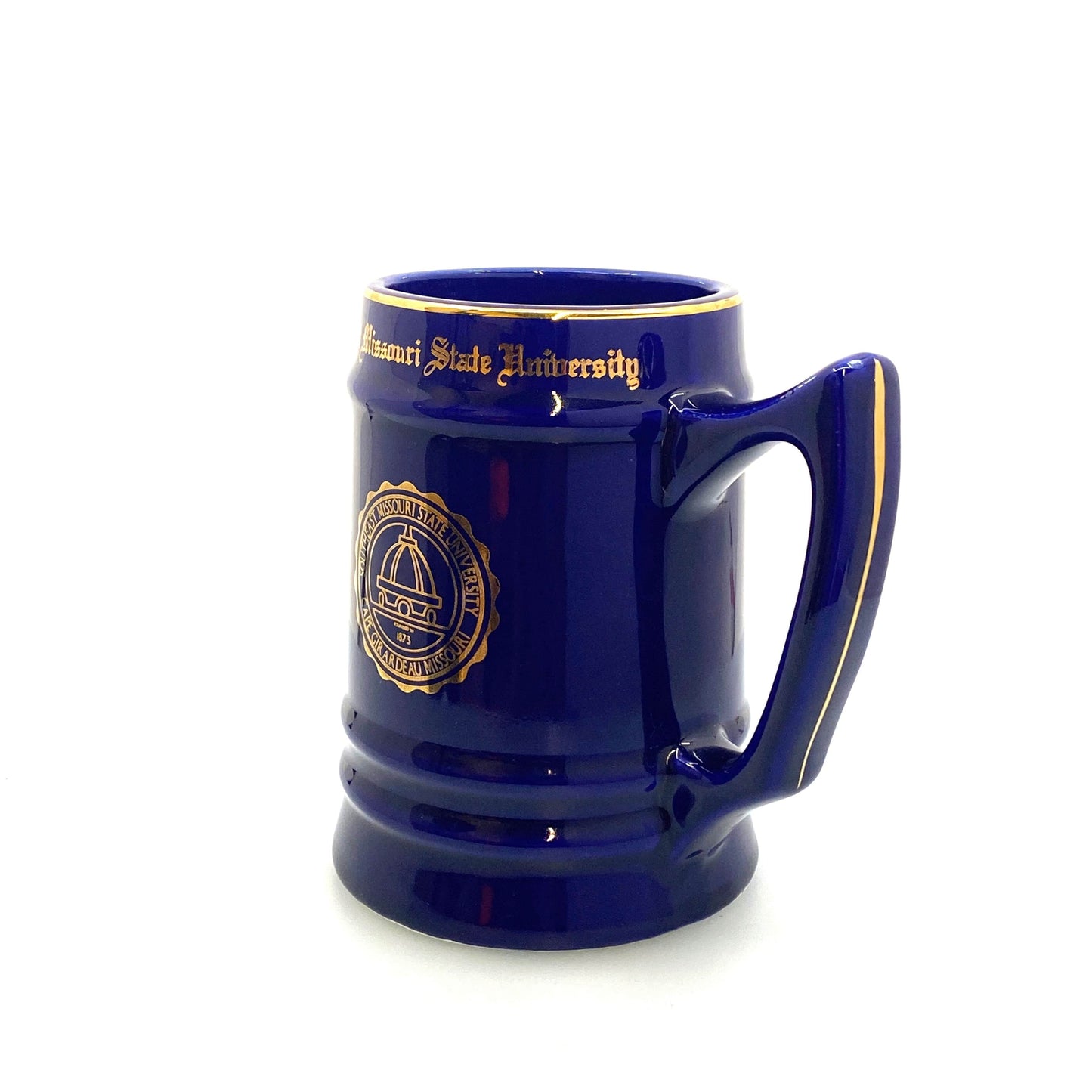 Southeast Missouri State University Gold Blue Ceramic Coffee Cup Stein 20oz