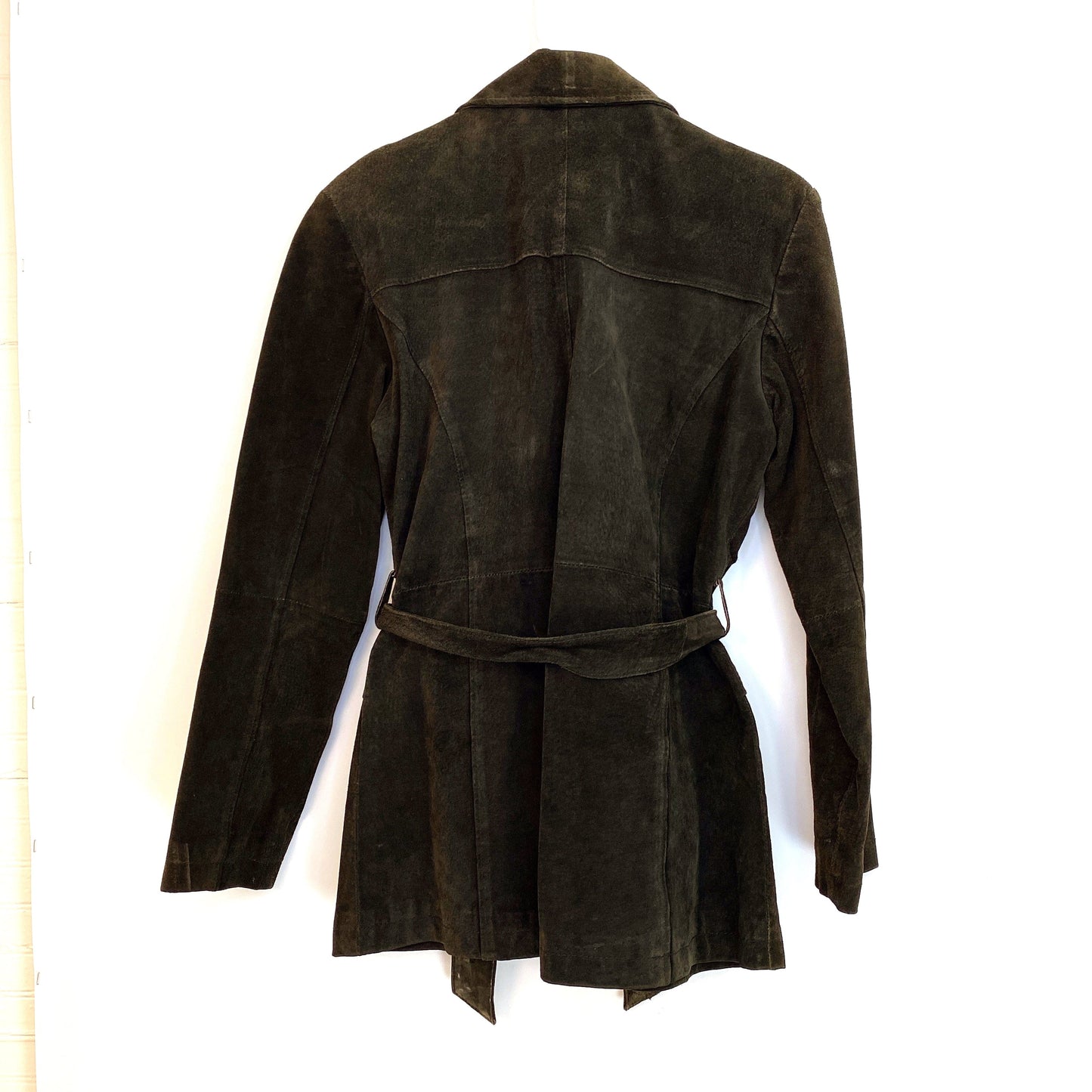Neutral Zone Outerwear Womens Size M Brown Leather Belted Jacket