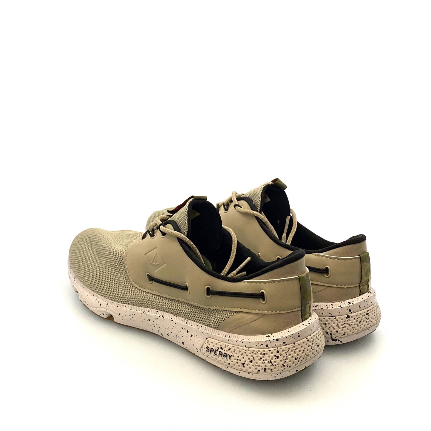 Sperry Mens “7 Seas” Camo Boat Shoe Lace-Up